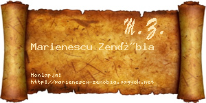 Marienescu Zenóbia névjegykártya